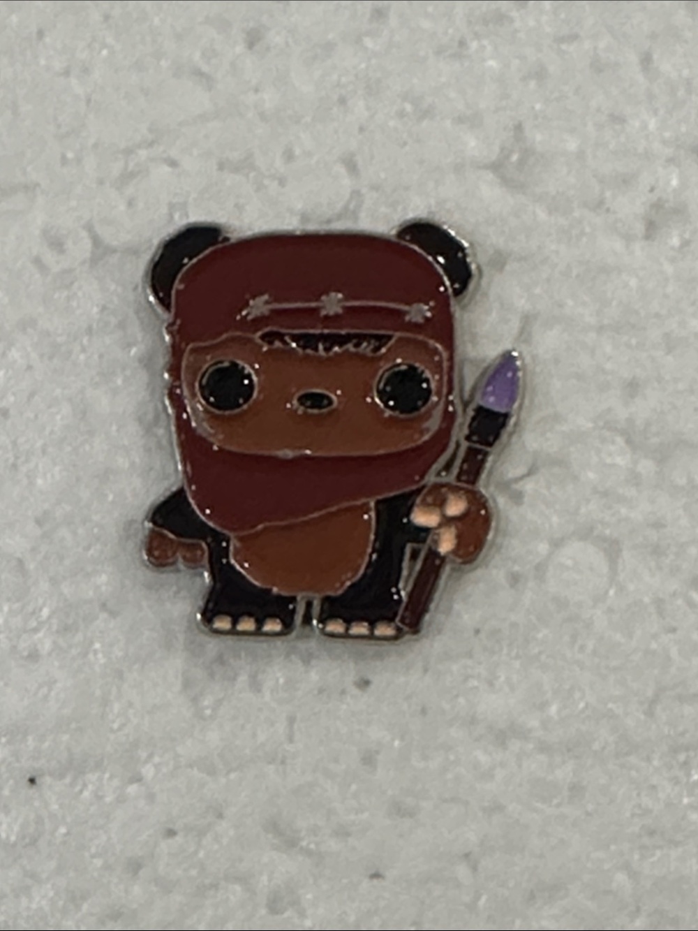 Star Wars Brown and Black Ewok Painter Enamel Pin - Kids Accessories